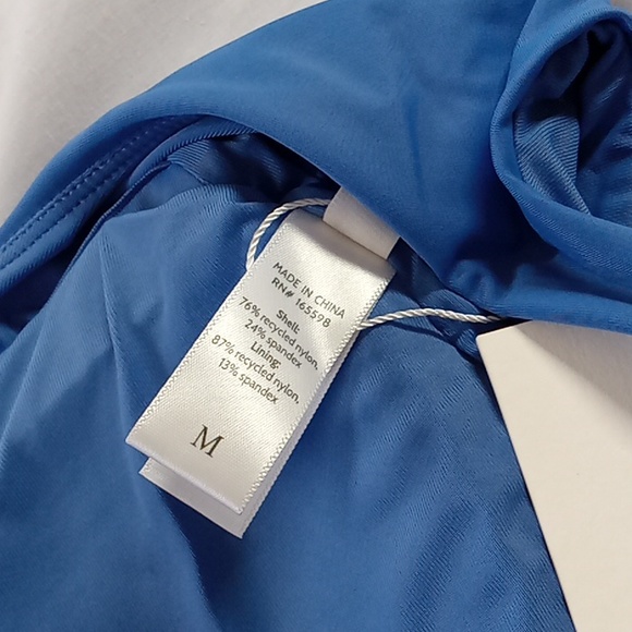 Andie Bathing Suit MEDIUM The Santorini One Piece 1 Swimwear BLUE Summer NEW - Picture 7 of 8